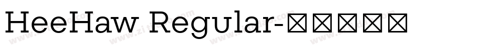 HeeHaw Regular字体转换